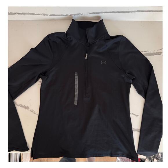 NWT Under Armour Women's Fitted Full Zip Jacket Stretch Black Size Small - Picture 1 of 8